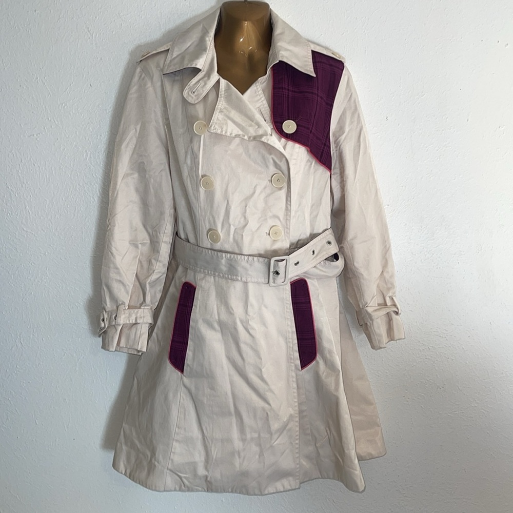 Green with Envy Green Trench Coat With Belt Small